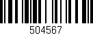 Código de barras (EAN, GTIN, SKU, ISBN): '504567'