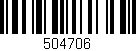 Código de barras (EAN, GTIN, SKU, ISBN): '504706'