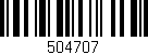 Código de barras (EAN, GTIN, SKU, ISBN): '504707'