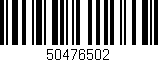 Código de barras (EAN, GTIN, SKU, ISBN): '50476502'