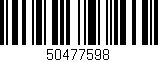 Código de barras (EAN, GTIN, SKU, ISBN): '50477598'