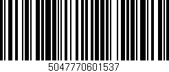 Código de barras (EAN, GTIN, SKU, ISBN): '5047770601537'