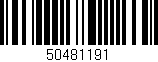 Código de barras (EAN, GTIN, SKU, ISBN): '50481191'