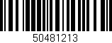 Código de barras (EAN, GTIN, SKU, ISBN): '50481213'