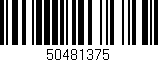 Código de barras (EAN, GTIN, SKU, ISBN): '50481375'