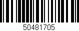 Código de barras (EAN, GTIN, SKU, ISBN): '50481705'