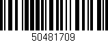 Código de barras (EAN, GTIN, SKU, ISBN): '50481709'