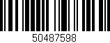 Código de barras (EAN, GTIN, SKU, ISBN): '50487598'