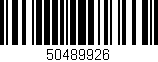 Código de barras (EAN, GTIN, SKU, ISBN): '50489926'
