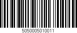 Código de barras (EAN, GTIN, SKU, ISBN): '5050005010011'