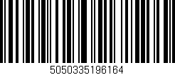 Código de barras (EAN, GTIN, SKU, ISBN): '5050335196164'