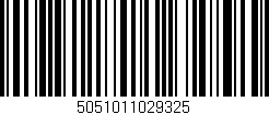 Código de barras (EAN, GTIN, SKU, ISBN): '5051011029325'