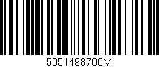 Código de barras (EAN, GTIN, SKU, ISBN): '5051498706M'