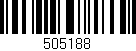 Código de barras (EAN, GTIN, SKU, ISBN): '505188'