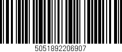 Código de barras (EAN, GTIN, SKU, ISBN): '5051892206907'
