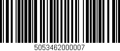 Código de barras (EAN, GTIN, SKU, ISBN): '5053462000007'