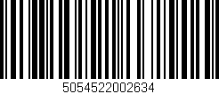 Código de barras (EAN, GTIN, SKU, ISBN): '5054522002634'