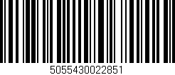 Código de barras (EAN, GTIN, SKU, ISBN): '5055430022851'