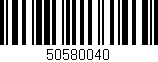 Código de barras (EAN, GTIN, SKU, ISBN): '50580040'