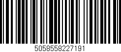 Código de barras (EAN, GTIN, SKU, ISBN): '5058558227191'