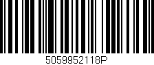 Código de barras (EAN, GTIN, SKU, ISBN): '5059952118P'