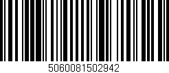 Código de barras (EAN, GTIN, SKU, ISBN): '5060081502942'