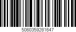 Código de barras (EAN, GTIN, SKU, ISBN): '5060359281647'