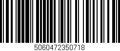 Código de barras (EAN, GTIN, SKU, ISBN): '5060472350718'