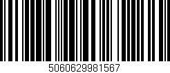 Código de barras (EAN, GTIN, SKU, ISBN): '5060629981567'