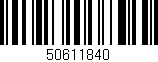 Código de barras (EAN, GTIN, SKU, ISBN): '50611840'