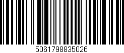 Código de barras (EAN, GTIN, SKU, ISBN): '5061798835026'