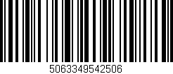 Código de barras (EAN, GTIN, SKU, ISBN): '5063349542506'