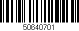 Código de barras (EAN, GTIN, SKU, ISBN): '50640701'