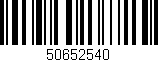 Código de barras (EAN, GTIN, SKU, ISBN): '50652540'