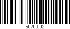 Código de barras (EAN, GTIN, SKU, ISBN): '50700.02'
