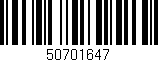 Código de barras (EAN, GTIN, SKU, ISBN): '50701647'