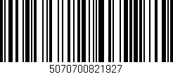 Código de barras (EAN, GTIN, SKU, ISBN): '5070700821927'