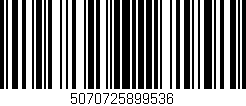 Código de barras (EAN, GTIN, SKU, ISBN): '5070725899536'