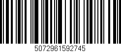 Código de barras (EAN, GTIN, SKU, ISBN): '5072961592745'