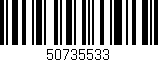 Código de barras (EAN, GTIN, SKU, ISBN): '50735533'