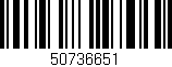 Código de barras (EAN, GTIN, SKU, ISBN): '50736651'