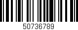 Código de barras (EAN, GTIN, SKU, ISBN): '50736789'