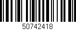 Código de barras (EAN, GTIN, SKU, ISBN): '50742418'