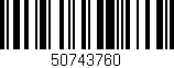 Código de barras (EAN, GTIN, SKU, ISBN): '50743760'
