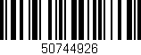 Código de barras (EAN, GTIN, SKU, ISBN): '50744926'