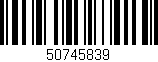 Código de barras (EAN, GTIN, SKU, ISBN): '50745839'