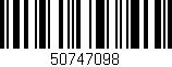 Código de barras (EAN, GTIN, SKU, ISBN): '50747098'