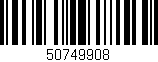Código de barras (EAN, GTIN, SKU, ISBN): '50749908'