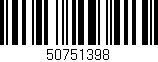 Código de barras (EAN, GTIN, SKU, ISBN): '50751398'