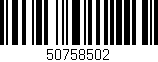 Código de barras (EAN, GTIN, SKU, ISBN): '50758502'